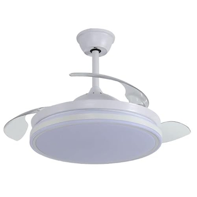 VENTILADOR DE TECHO DC CON LUZ LED MODELO OESTE BLANCO