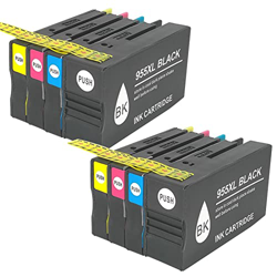 BAQU Compatible Los Cartuchos De Tinta para HP 955XL Uso De Reemplazo con OfficeJet Pro 7720 7730 7740 8210 8216 8725 8730 8740 Impresoras Todo En Uno en oferta