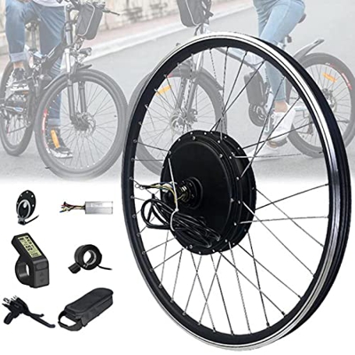 Kit de ConversióN de Bicicleta EléCtrica Rueda Trasera,48v500/1000/1500w Kit de Motor de Engranaje Sin Escobillas,Kit de Rueda de Bicicleta EléCtrica 