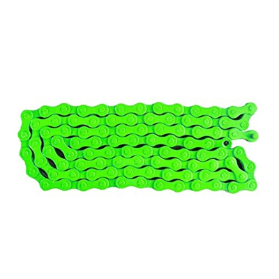 Genggeng MTB BMX Bicicleta de Carretera 1/2"x 1/8" Cadena Fija de una Sola Velocidad 96 Enlace Verde (Color : Green)
