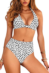 UMIPUBO Bikini de Mujer Conjunto de 2 Piezas de Cuello Halter Traje de Baño Bañador de Baño Conjunto de Bikini de Playa Cintura Alta Bra Tops y Bragui precio