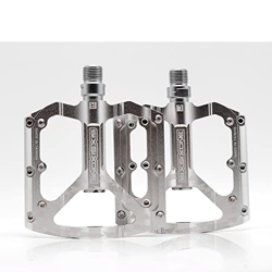Peri Vallon 02 Pedales de Bicicleta de montaña Aleación de Aluminio en Bicicleta MTB Pedal, un par 310g (Color : Silver) características