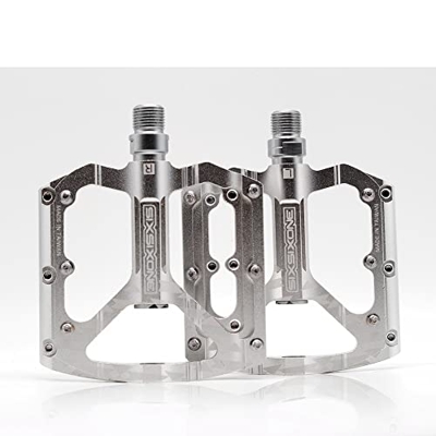 Peri Vallon 02 Pedales de Bicicleta de montaña Aleación de Aluminio en Bicicleta MTB Pedal, un par 310g (Color : Silver)