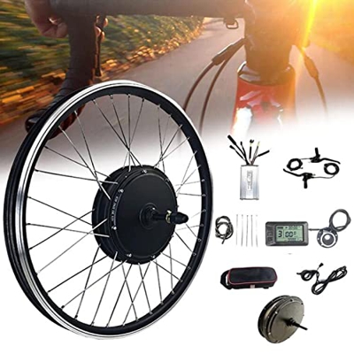 GAOMIN Kit de ConversióN de Bicicleta EléCtrica,48v 1000w Rueda Delantera/Trasera E-Bike Hub Motor Set,20 24 26 27.5 28 29 Pulgadas 700c Kit de Modifi