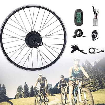 HYQW Kit Conversión Rueda Delantera Bicicleta Eléctrica 48V 350W, Kit Bicicleta Eléctrica 20"/24"/26"/27,5"/28"/29"/700C, Kit De Conversión De Bicicle