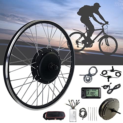 TOOJUN Kit de conversión de Bicicleta eléctrica de 1000W, Motor de Cubo Trasero sin escobillas sin Engranajes, Pieza de Bicicleta eléctrica de montaña