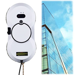ATRNA Robot Limpiacristales, Limpia Cristales Electrico Ventanas Detecta los límites de la Ventana Control Remoto con 10 Paños-White en oferta