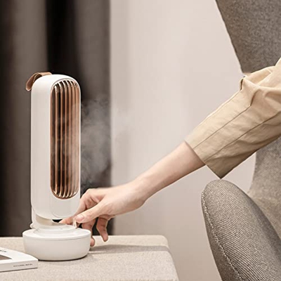 MasterUnion #66T3Jn - Ventilador de aire acondicionado portátil USB retro torre de pulverización ventilador de refrigeración por agua con 3 velocidade