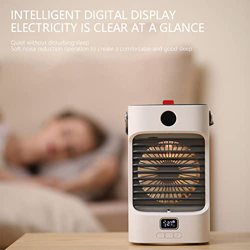 MasterUnion #E365T4 Pantalla Digital Agua Cool-Ing Ventilador recargable portátil con luz LED para oficina en casa, Blanco#h9n825, M en oferta