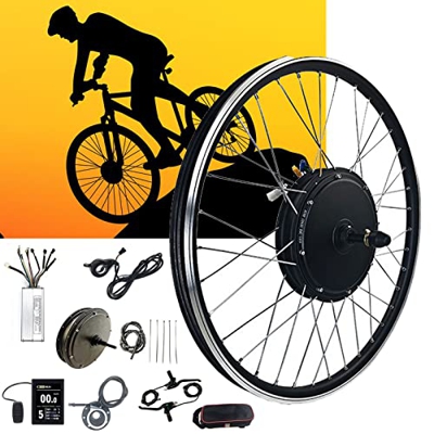TOOJUN Kit de conversión de Bicicleta eléctrica de 48V, Motor de Bicicleta de 1000W, Rueda Delantera/Trasera 20-29in-700c con Instrumento de Pantalla 