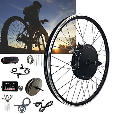 TOOJUN Kit de conversión de Bicicleta eléctrica 48V 26-29in Motor de Cubo de Bicicleta eléctrica Rueda Trasera con medidor LCD8H Kit convertidor de Bi