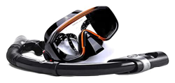 KITZIT Gafas de Buceo de Buceo Anti-Fog máscara de Snorkel Snorkel Snorkel seco visión Clara cómoda y amigable for la Piel Adecuada for Adultos características