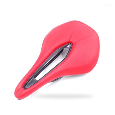 Sillín de Bicicleta Triatlón TT Asiento PU Cuero Suave Transpirable Cómodo Racing Ciclismo Cojín para Road MTB Saddle (Color : Gray)