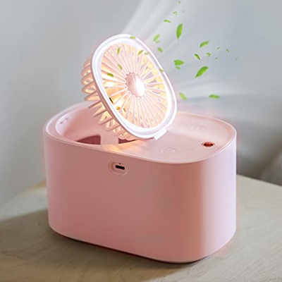MasterUnion # 1111G1 Añadir agua al ventilador de pulverización de escritorio de refrigeración de agua de refrigeración Mini luz nocturna Ventilador d