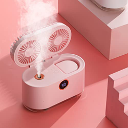 #s5jj9p Doble Cabeza Spray Aire Fanmini Air-Conditionernight Lightingwater Suministro y Humidificationintelnt Pantalla Digital Aire, Rosa#e798v7, M precio