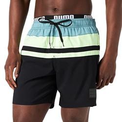 PUMA Pantalones Cortos Heritage Stripe Mid, Mineral Blue Combo, S para Hombre precio
