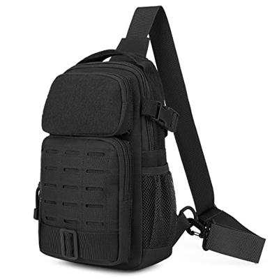 UBORSE Táctical Mochila de Pecho Militar Impermeable Bolso Cruzado Mochila de Hombro Nylon Molle Bolsa de Bandolera Bolsa de Mano al Aire Libre