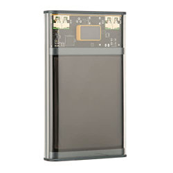 ciciglow Cargador Portátil, Banco de Energía Inalámbrico de 10000 Mah, Salidas USB Duales, Banco de Batería Transparente con Sensor de Temperatura NTC precio