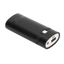 18650 USB Power Bank, Confiable de Moda 2x18650 DIY Power Bank Box ABS Universal Portable para Teléfono Inteligente(negro) características