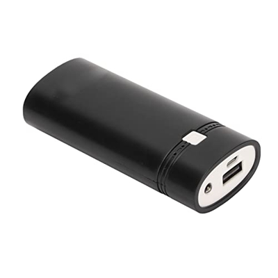 18650 USB Power Bank, Confiable de Moda 2x18650 DIY Power Bank Box ABS Universal Portable para Teléfono Inteligente(negro)