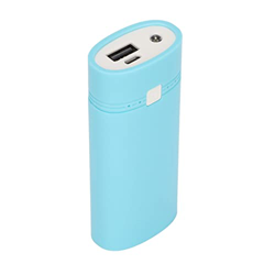 18650 USB Power Bank, Confiable de Moda 2x18650 DIY Power Bank Box ABS Universal Portable para Teléfono Inteligente(Azul) en oferta