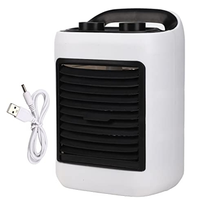 Ventilador de Aire Acondicionado Multifunción USB 3 Velocidades Viento Ángulos Amplios Enfriamiento Rápido Ventilador de Escritorio Portátil Aire Acon