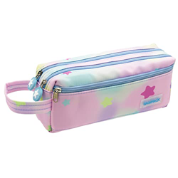 SAMPACK – Estuche Escolar, Estuche para Niñas, 4 Compartimentos, Gran Capacidad, Estuche de Lápices y Marcadores, Estuche Multi Uso con Correa y Crema características