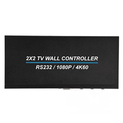 Controlador de Pared de Video, Procesador de Imagen de Video Multimedia HD 2x2, Pantalla HD 4K 1080P 60HZ con Control Remoto, Controlador de Pared de  características