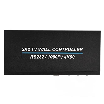 Controlador de Pared de Video, Procesador de Imagen de Video Multimedia HD 2x2, Pantalla HD 4K 1080P 60HZ con Control Remoto, Controlador de Pared de 