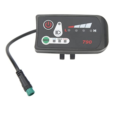 Tatiy Pantalla LED de Bicicleta Eléctrica, Pantalla de Potencia de Bicicleta Eléctrica de 24V 36V 48V con Enchufe Macho 5P, Accesorio de Modificación 
