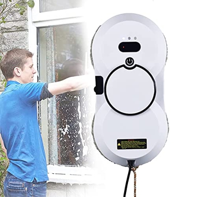 USGitke Robot limpiacristales automático 2800pa lava vidrio limpieza inteligente para ventanas de suelo alto-blanco