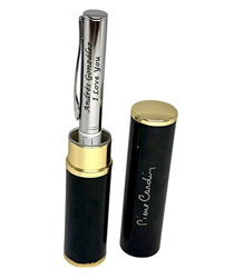 Bolígrafo Personalizado con texto. Pierre Cardín, metal (blanco o negro) para regalo precio