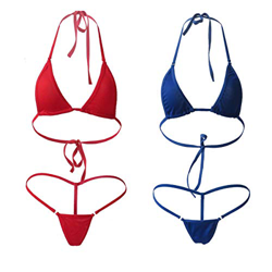 HNJZX Mujeres Micro Bikini Dos Piezas Traje De Baño Beachwear Tamaño 6 8 10 Sexy Tiny String Bikini Sets (A) características