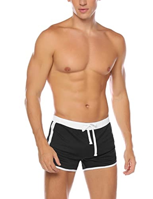 Litherday Bañador Natacion Hombre Verano Bañador Hombre Shorts de Baño Shorts de Playa Traje de Baño para Natación Secado Rápido para Vacaciones, Negr