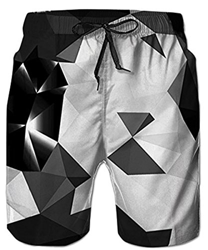 IDGREATIM Bañador de verano para hombre, estampado 3D, para playa, surf, Diamond 2, L en oferta