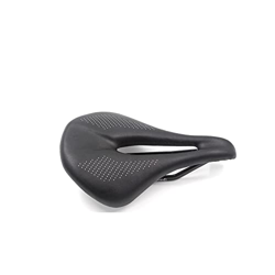 Samnuerly Sillín de Bicicleta de Fibra de Carbono de Cuero 3K Ultraligero, sillín de Bicicleta de montaña/Carretera, cojín de Asiento de Bicicleta 240 precio