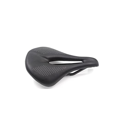 Samnuerly Sillín de Bicicleta de Fibra de Carbono de Cuero 3K Ultraligero, sillín de Bicicleta de montaña/Carretera, cojín de Asiento de Bicicleta 240
