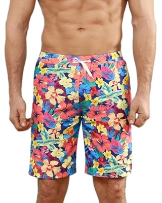 Kouric Bañadores Dad Bañadores Hombres Pantalones Largo Hombre Deporte para Natación de Secado Rápido Adapto para Las Vacaciones y Playa Surf Corriend