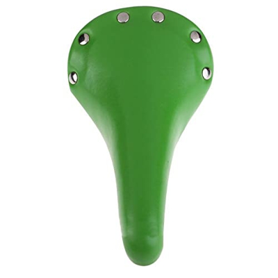 Samnuerly Sillín de Bicicleta con Remaches de Cuero PU, piñón Fijo, Pista de Bicicleta MTB, sillín de Bicicleta, Accesorios para Ciclismo,A