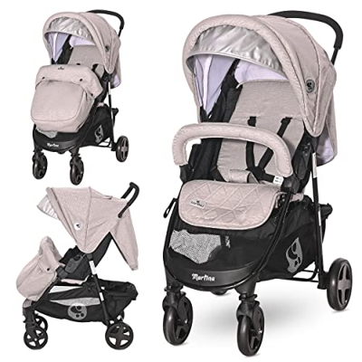 Lorelli – Silla de paseo ligera para bebé Martina – Compacta, ligera y manejable – Con capota, respaldo, reposapiés y manillar ajustable - de 6 meses 