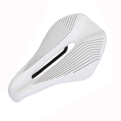 Samnuerly Sillín de Bicicleta, Asiento de Bicicleta con cojín Suave y Amplio, Asiento de Bicicleta Acolchado para Hombres, para Bicicleta, de Cuero, p