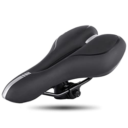 Samnuerly Sillín de Bicicleta, riel de Acero Absorbente de Golpes, cojín de Gel Transpirable Hueco, cojín de Asiento de Bicicleta de montaña de Silico precio