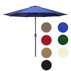 Sombrilla de jardín, sombrilla de playa, protección solar, 2,7 M × 2,5 M, resistente a la lluvia, fácil de montar, ventilación, para jardines, patios, precio