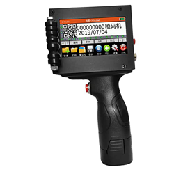 Impresora de inyección de tinta de mano portátil inteligente actualizada con pantalla táctil LED de 4,3 pulgadas Máquina de codificación de inyección  en oferta