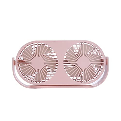 FIOERDTUIE Ventilador de escritorio 3 velocidades Enfriador de aire de enfriamiento de verano portátil de bajo ruido, Rosado