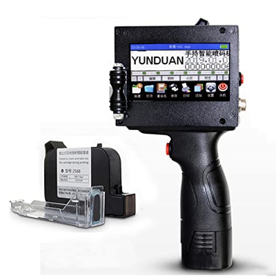 Impresora de inyección de tinta de mano con pantalla táctil HD de 4,3 pulgadas, impresora de inyección de tinta portátil con cartucho de tinta de seca