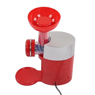 Pssopp Máquina para Hacer Helados, operación Simple y Duradera Máquina para Hacer postres de Frutas Limpieza fácil roja para el hogar Enchufe de la UE