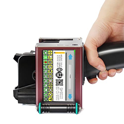 Impresora de inyección de tinta de mano, etiquetadora Impresora de mano de 50 mm, máquina de codificación de inyección de tinta de mano con boquillas