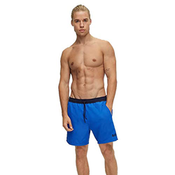 BOSS Contrast-Logo Swim Shorts In Recycled Material Bañador, Medium Blue 420, L para Hombre características