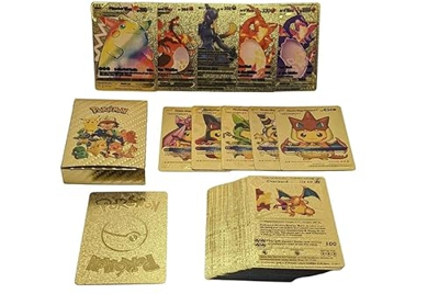 55 Cartas Doradas, Cartas pokemo, Cartas vmax, Cartas Doradas, Cartas gx, Cartas de colección, Cartas